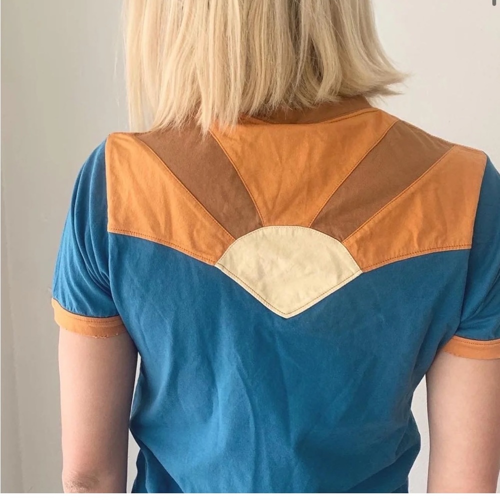 Classic Rock Couture Rising Sun Ringer Tee